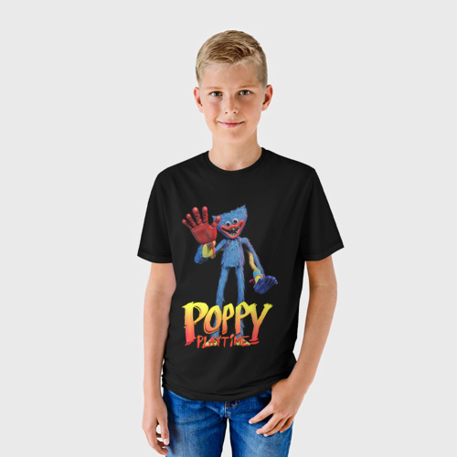 Детская футболка 3D с принтом Поппи Плейтайм Хагги Вагги, фото на моделе #1