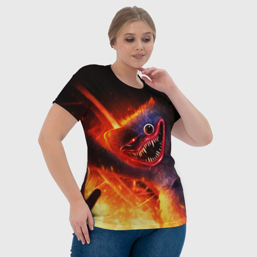 Женская футболка 3D с принтом Хагги Вагги в огне, фото #4