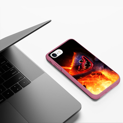 Чехол для iPhone 7/8 матовый с принтом Хагги Вагги в огне, фото #5