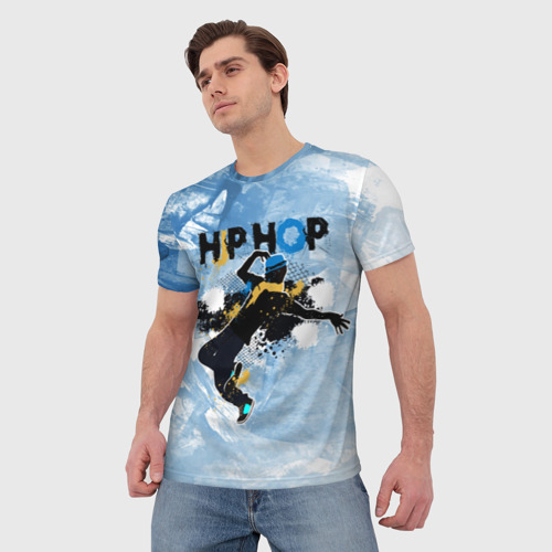 Мужская футболка 3D с принтом Hip hop party, фото на моделе #1