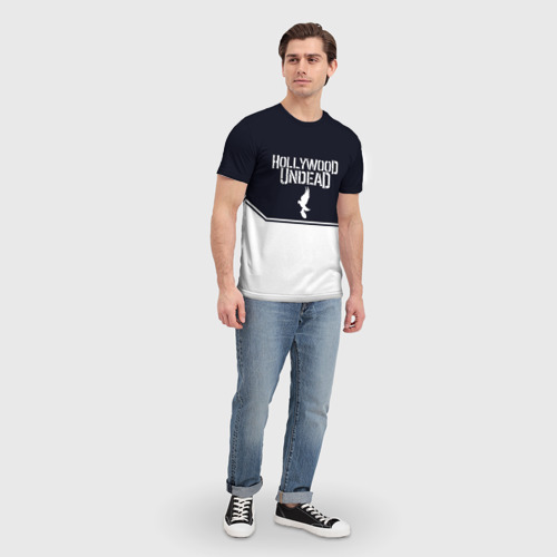 Мужская футболка 3D Hollywood Undead краска, цвет 3D печать - фото 5
