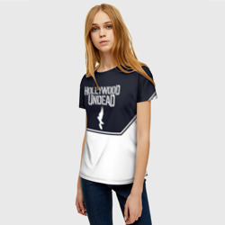 Женская футболка 3D Hollywood Undead краска - фото 2