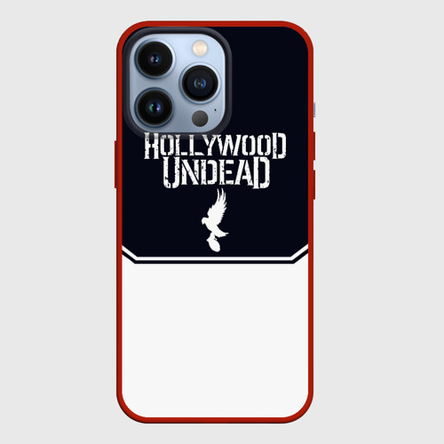 Чехол для iPhone 13 Pro Hollywood Undead краска, цвет красный