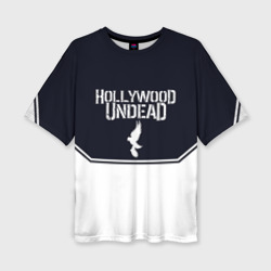 Женская футболка oversize 3D Hollywood Undead краска
