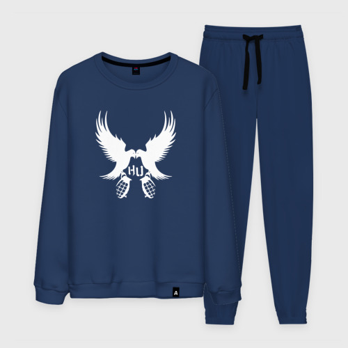 Мужской костюм хлопок Hollywood Undead - две птице, цвет темно-синий