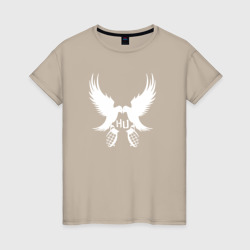Hollywood Undead - две птице – Женская футболка хлопок с принтом купить со скидкой в -20%