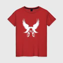 Hollywood Undead - две птице – Женская футболка хлопок с принтом купить со скидкой в -20%