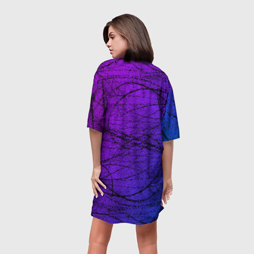 Платье-футболка 3D Обидеть Риту может каждый, не каждый может убежать, цвет 3D печать - фото 4