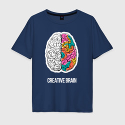 Мужская футболка хлопок Oversize Creative Brain