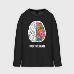 Мужской лонгслив oversize хлопок Creative Brain