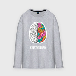 Мужской лонгслив oversize хлопок Creative Brain