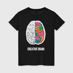 Creative Brain – Женская футболка хлопок с принтом купить со скидкой в -20%