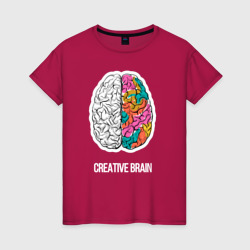 Женская футболка хлопок Creative Brain