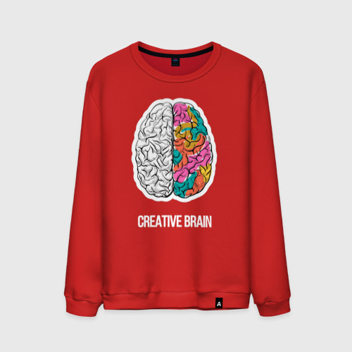 Мужской свитшот хлопок Creative Brain, цвет красный