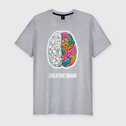 Мужская футболка хлопок Slim Creative Brain