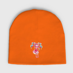 Детская шапка демисезонная Девушка плавает на надувном круге - пончике