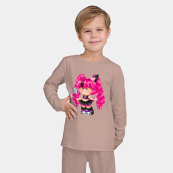 Детская пижама с лонгсливом хлопок Девочка   гот - фото 2