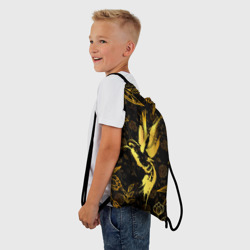 Рюкзак-мешок 3D Золотая колибри - фото 2