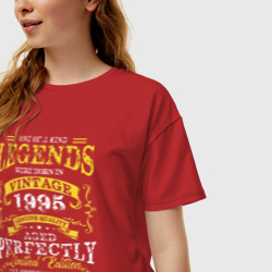 Женская футболка хлопок Oversize Легенда 1995 единственный в своем роде - фото 2