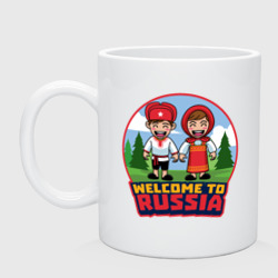 Кружка керамическая Welcome to Russia