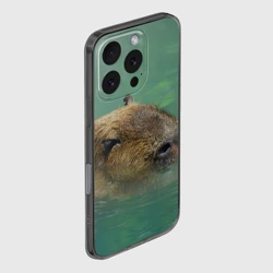 Чехол для iPhone 16 Pro Max силиконовый с защитой камеры Капибара под водой - фото 2