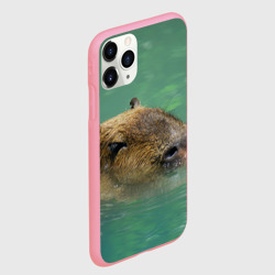 Чехол для iPhone 11 Pro Max матовый Капибара под водой - фото 2