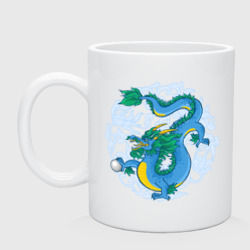 Кружка керамическая Китайский дракон с орнаментом