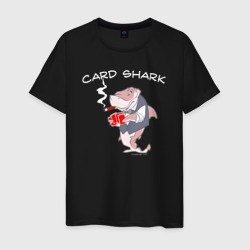Мужская футболка хлопок Карточная акула с сигарой