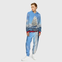 Мужской костюм с толстовкой 3D Парусник идёт на полных парусах - фото 2