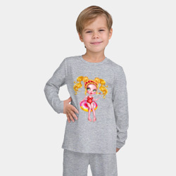 Детская пижама с лонгсливом хлопок Блондинка с коктейлем - фото 2
