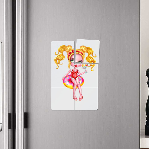 Магнитный плакат 2Х3 Блондинка с коктейлем - фото 4