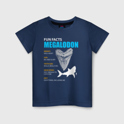 Детская футболка хлопок Забавные факты о мегалодонах