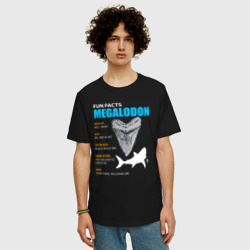 Мужская футболка хлопок Oversize Забавные факты о мегалодонах - фото 2
