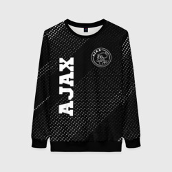 Женский свитшот 3D Ajax sport на темном фоне: надпись, символ