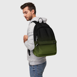 Рюкзак 3D Черный и хвойный зеленый градиент - фото 2