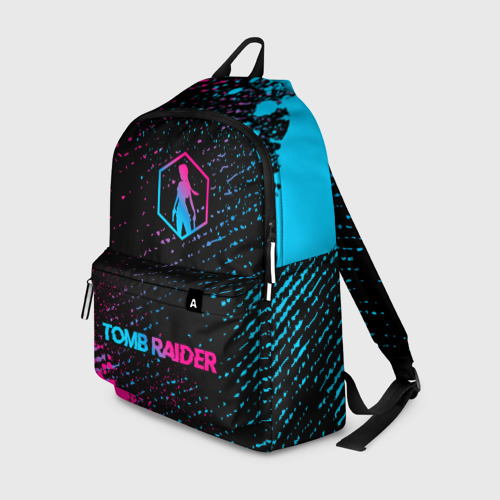 Рюкзак 3D Tomb Raider - neon gradient: символ, надпись