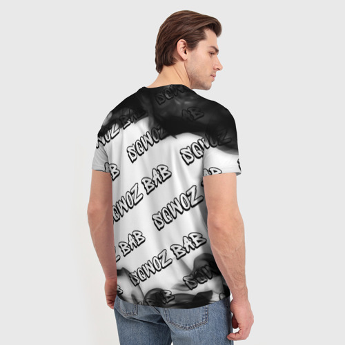 Мужская футболка 3D Рэпер Sqwoz Bab в стиле граффити: паттерн, цвет 3D печать - фото 4