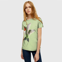 Женская футболка 3D Одинокая колибри - фото 2
