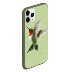Чехол для iPhone 11 Pro матовый Одинокая колибри - фото 2