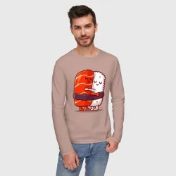 Мужской лонгслив хлопок Суши Любимые Обнимашки - фото 2
