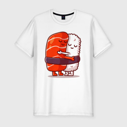 Мужская футболка хлопок Slim Суши Любимые Обнимашки