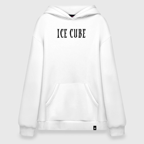 Худи SuperOversize хлопок Ice Cube - logo, цвет белый