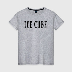 Женская футболка хлопок Ice Cube - logo