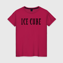 Женская футболка хлопок Ice Cube - logo