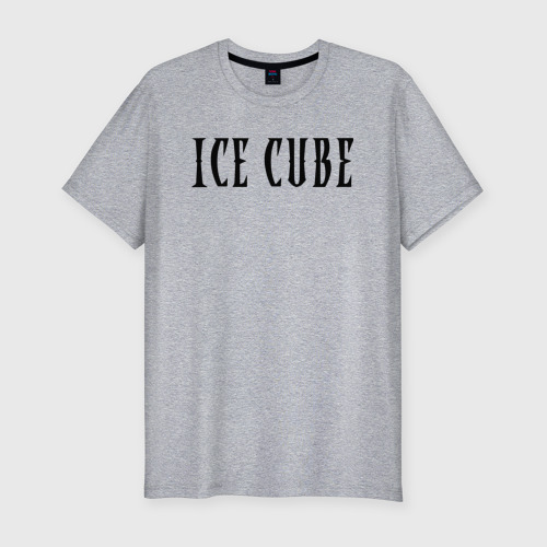 Мужская футболка хлопок Slim Ice Cube - logo, цвет меланж