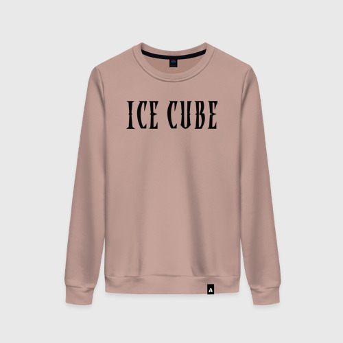 Женский свитшот хлопок Ice Cube - logo, цвет пыльно-розовый