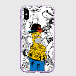 Чехол для iPhone XS Max матовый Гомер Симпсон - ярый головорез!