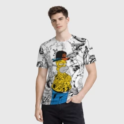 Мужская футболка 3D Гомер Симпсон - ярый головорез! - фото 2