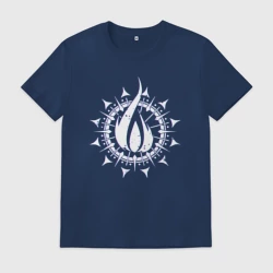 Мужская футболка хлопок In flames - logo neon