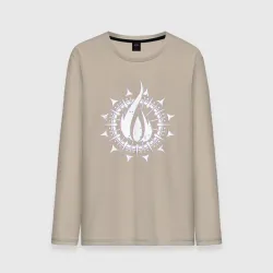 Мужской лонгслив хлопок In flames - logo neon
